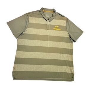 OSU Oklahoma State University Nike Men's 3XL Black & Gray Striped Polo Shirt